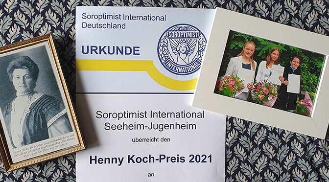Soroptimist Club Seeheim-Jugenheim vergibt 2021 erstmals Henny Koch-Preis
